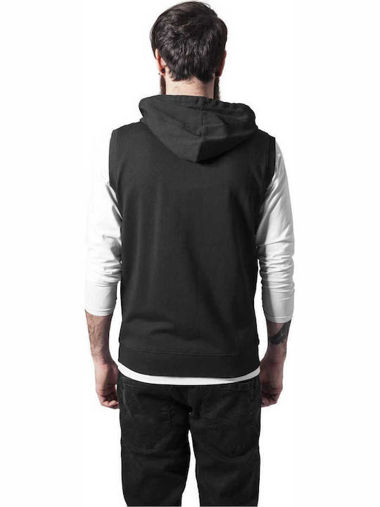 Urban Classics TB1244 Men's Sweatshirt Jacket with Hood and Pockets Black