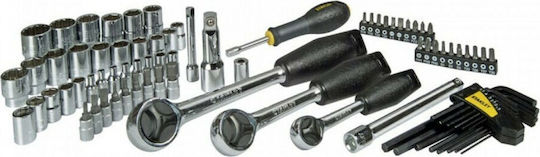 Stanley Set Ratchet 1\2" & 1\4" & 3\8" 80pcs