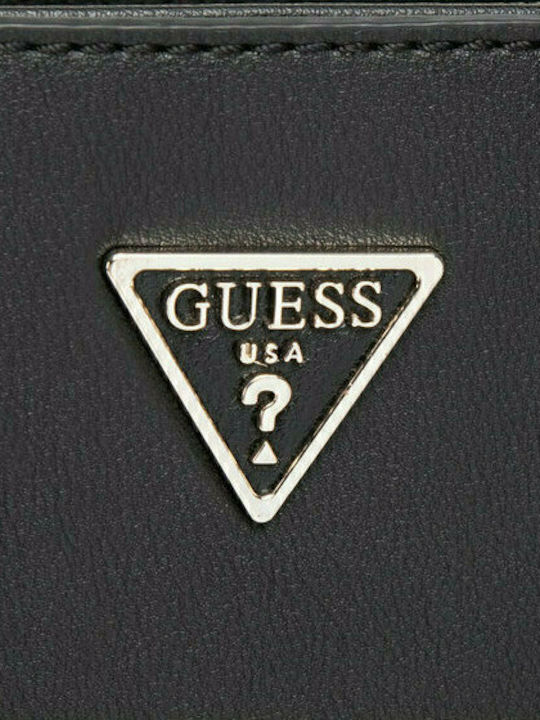 Guess Noelle Дерматинена Дамска Чанта Shopper За Рамо Черно