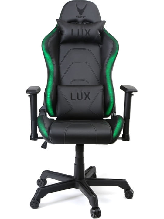 Omega Varr Lux Scaun Gaming Din piele ecologică cu Brațe Reglabile și Iluminare RGB Neagră