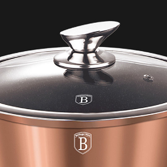 Berlinger Haus Metallic Line Дълбока Тенджера от Алуминий 6.1лт / 28см Rose Gold Berlinger Haus Metallic Line Дълбока Тенджера от Алуминий 6.1лт / 28см Rose Gold