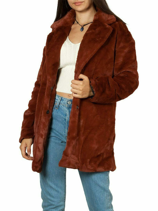 Rut and Circle Tyra faux fur tile red Women's - 19-4-48-ru