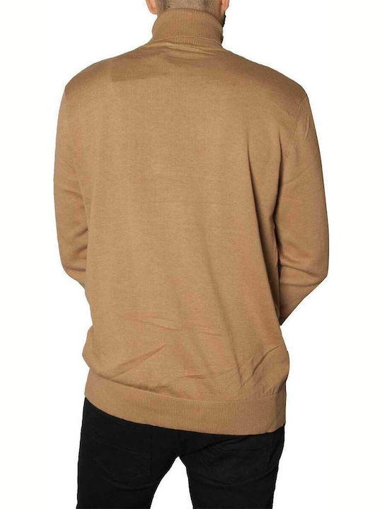 Brave Soul men's turtleneck sweater beige - cg564206