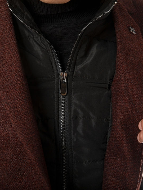 Men's Winter Suit Jacket Burgundy