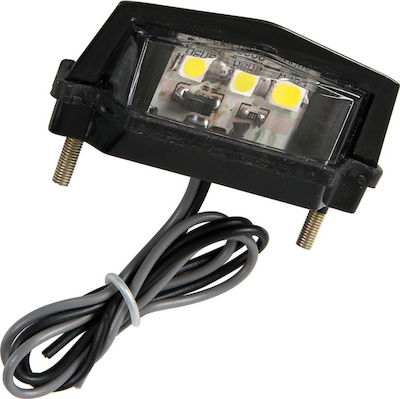 Lampa Πίσω Φανάρι Μοτοσυκλέτας Πινακίδας 12v 3led Smd 59mm Λευκό LED 9016.6-LM