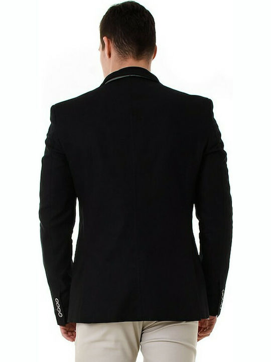 Stefan Fashion Men's Suit Jacket Slim Fit Black