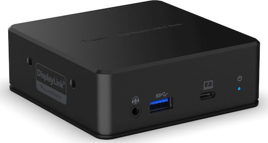 Belkin USB-C Docking Station με HDMI 4K PD Ethernet και σύνδεση 2 Οθονών Μαύρο (INC002VFBK)