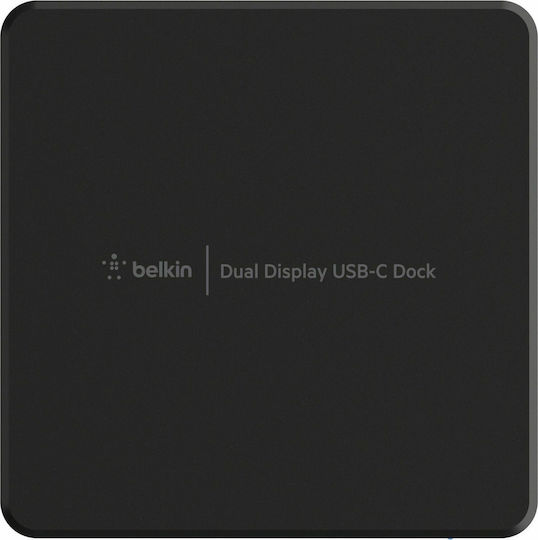 Belkin USB-C Docking Station με HDMI 4K PD Ethernet και σύνδεση 2 Οθονών Μαύρο (INC002VFBK)