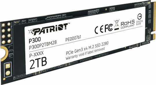 Patriot P300 SSD 2TB M.2 Type With PCI Express 3.0 Connection P300P2TBM28