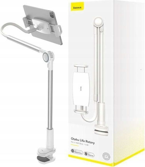 Baseus Otaku Life Rotary Lazy Holder Tablet Stand with Extension Arm Until 12.9" Silver
