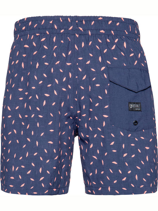 Ground Rafael Men's Swimwear Shorts Navy Blue with Patterns