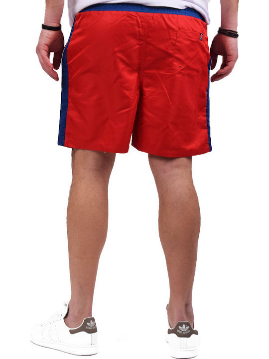 Ellesse Men's Swimwear Striped Shorts Red