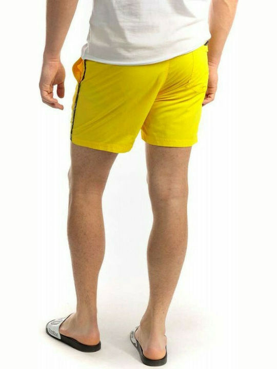 Devergo Herren Badebekleidung Shorts Gelb mit Mustern