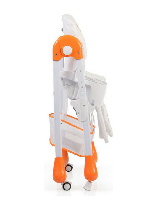 Cangaroo Avocado Foldable Baby Highchair With Adjustable Height Orange