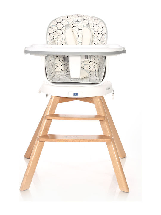 Lorelli Napoli Baby Highchair 3 in 1 with Adjustable Height Gray