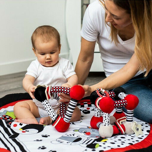 Babyono Tiny Yoga Triangle Pyramid Fabric Toy for Newborns