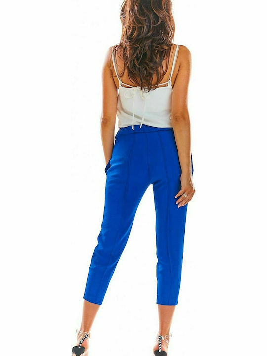 Awama Women's Fabric Trousers Blue