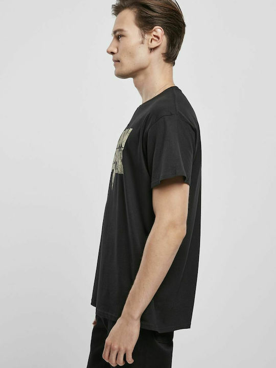 Merchcode Distressed Logo T-shirt Black Cotton
