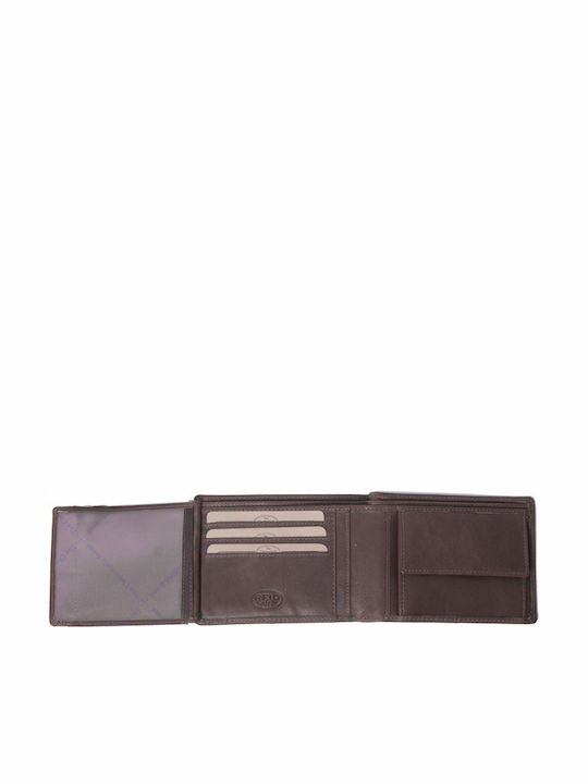 Leather Men's Wallet Classic Brown