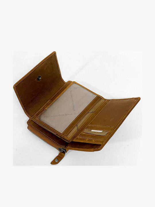 Small Leather Women's Wallet Classic Tabac Brown