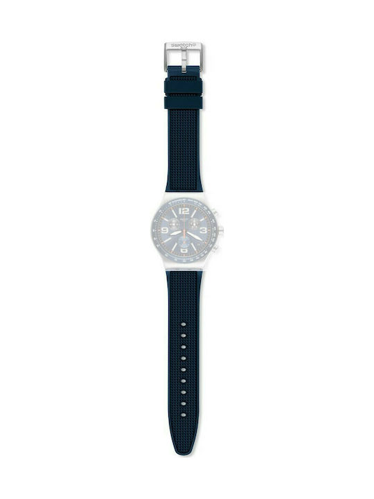 Swatch Grid Rubber Strap Navy Blue 21mm