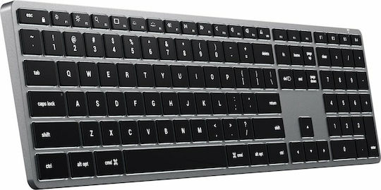 Satechi Slim X3 Ασύρματο Bluetooth Πληκτρολόγιο Αγγλικό US Συμβατό με Mac Γκρι