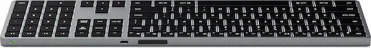Satechi Slim X3 Ασύρματο Bluetooth Πληκτρολόγιο Αγγλικό US Συμβατό με Mac Γκρι