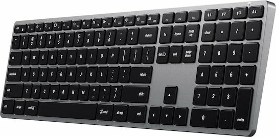 Satechi Slim X3 Ασύρματο Bluetooth Πληκτρολόγιο Αγγλικό US Συμβατό με Mac Γκρι