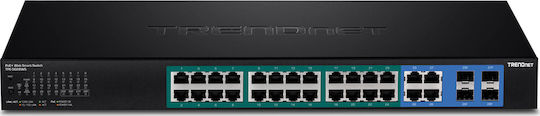 Trendnet TPE-5028WS Managed L2 PoE+ Switch με 28 Θύρες Gigabit (1Gbps) Ethernet και 4 SFP Θύρες