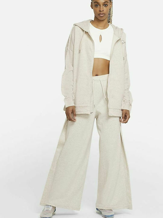 Jogginghose Breit Beige