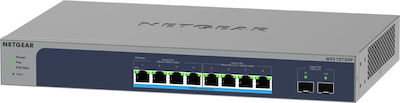 NetGear MS510TXUP Managed L2 PoE+ Switch με 8 Θύρες Gigabit (10Gbps) Ethernet και 2 SFP Θύρες