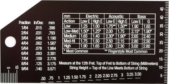 MusicNomad Εργαλείο Ρύθμισης Εγχόρδων Precision String Action Gauge