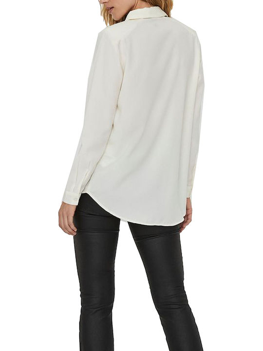 Vero Moda Women's Monochrome Long Sleeve Shirt Beige / Birch