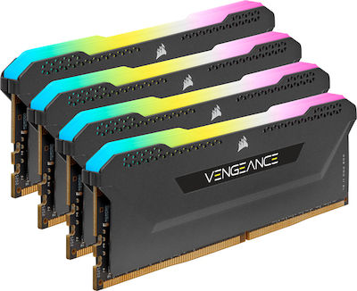 Corsair Vengeance RGB Pro SL 128GB DDR4 RAM with 4 Modules (4x32GB) and 3200 Speed for Desktop