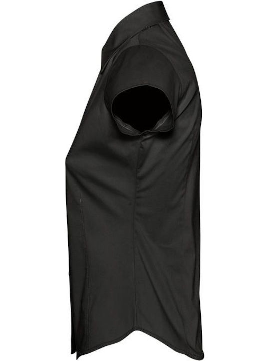 Excess Women's Monochrome Short Sleeve Shirt Black