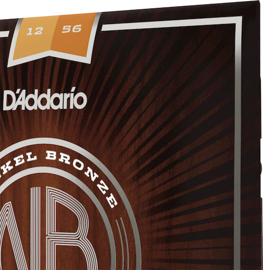 Daddario Set of Bronze Strings for Acoustic Guitar Nickel 12 - 56"