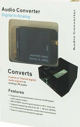 DM Pro Конвертор RCA / Toslink женски към RCA 2x женски 1 брой BG-3033