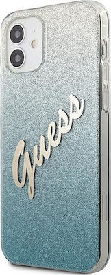 Guess Glitter Gradient Script Silicone Back Cover Multicolour (iPhone 12 mini)