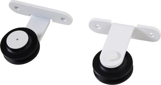 HomCom Μηχανισμός Συρόμενης Ξύλινης Πόρτας 183cm Λευκός