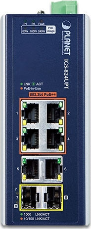 Planet IGS-824UPT Switch Industrial Facilities