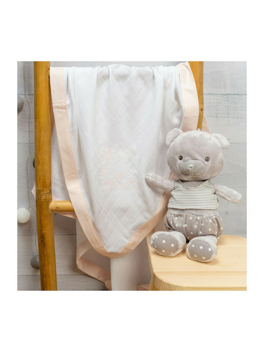 abo Fairytale Musselin-Swaddle-Tuch in Rosa Farbe 90x90cm. 1Stück m.8115.400