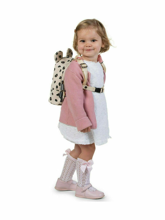 Childhome My First Leopard Kids Bag Backpack Beige 23cmx7cmx23cmcm