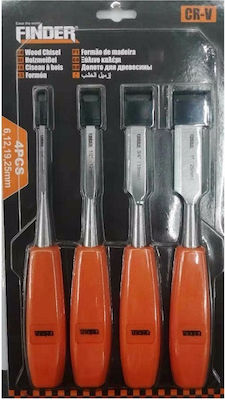 Finder Skewed Chisel with Plastic Handle 4pcs