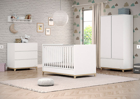 Zoom Two Door Wardrobe with 1 Drawer White 101x54x180cm