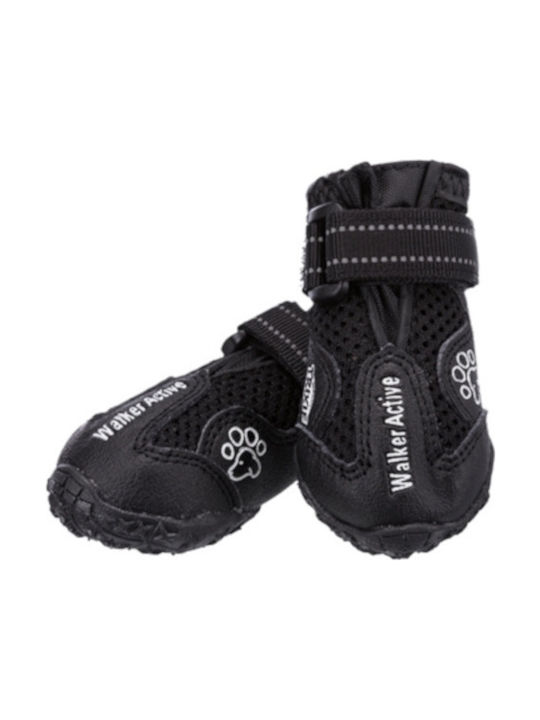 Trixie Walker Active Shoes Dog Boots with Velcro SM Black 2pcs in Black Color