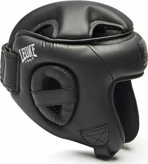 Leone Black Edition Boxhelm Erwachsene Offenes Gesicht Schwarz