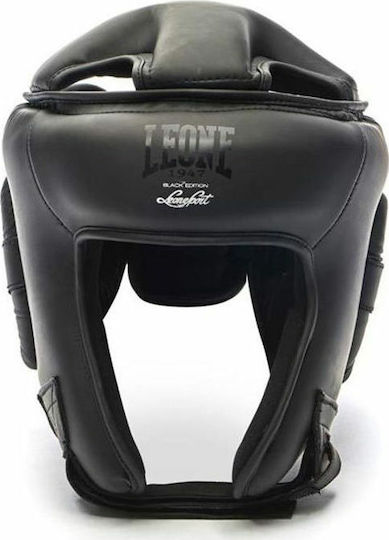 Leone Black Edition Boxhelm Erwachsene Offenes Gesicht Schwarz