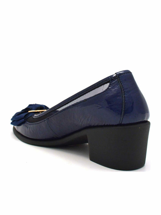 Relax Anatomic Anatomic Leather Blue Low Heels 5190-03 E-5190