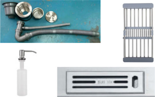 WS 68-031 Ένθετος Inox Σατινέ Μ80xΠ50cm Ασημί WS 68-031 Ένθετος Inox Σατινέ Μ80xΠ50cm Ασημί