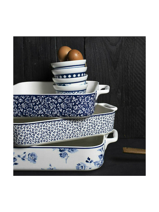 Laura Ashley Blueprint Sweet Allysum Porcelain Rectangular Heat-Resistant Cookware 23x23x6cm